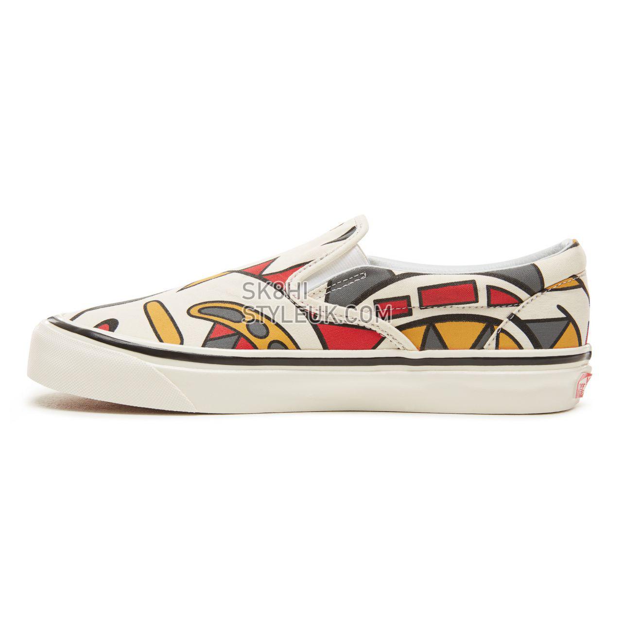 Vans Anaheim Factory Classic Slip-On 98 Classic Mens Womens - (Anaheim Factory) Og White/Hey Mon VA3JEXU7Z Shoes