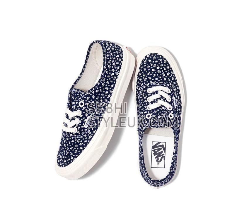 Vans Anaheim Factory Authentic 44 Dx Mens Womens - Anaheim Factory OG Floral Navy VN0A7Q5CNVY Shoes