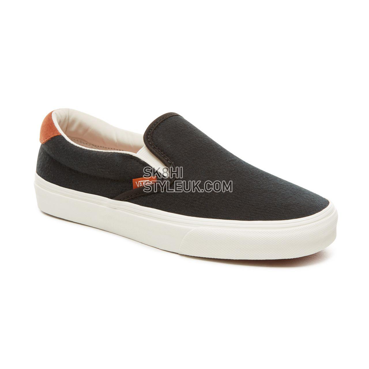 Vans Suede Flannel Slip-On 59 Classic Mens Womens - (Flannel) Black VA38GUX2Y Shoes