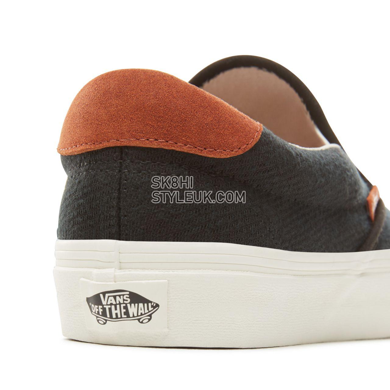 Vans Suede Flannel Slip-On 59 Classic Mens Womens - (Flannel) Black VA38GUX2Y Shoes