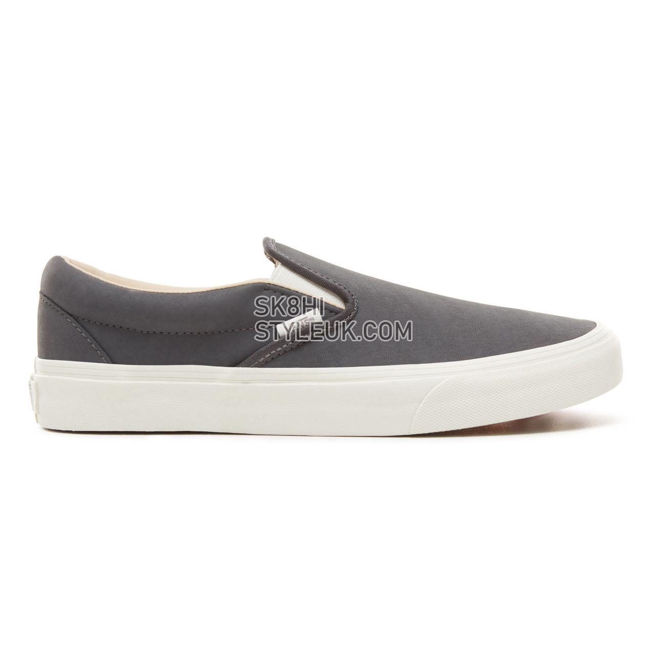 Vans Vansbuck Classic Slip-On Classic Mens Womens - (Vansbuck) Asphalt/Blanc De Blanc VA38F7U4A Shoes