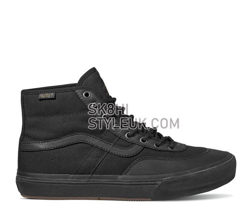 Vans Crockett High Mens Womens - Butter Leather Black/Black VN0A5JIGBKA Shoes