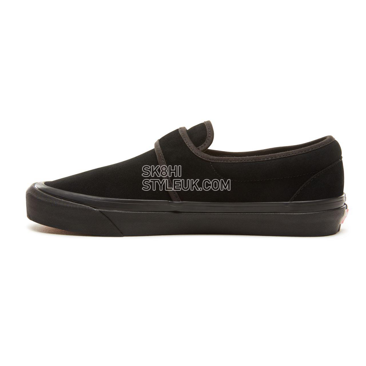 Vans Suede Anaheim Factory Slip-On 47 V Classic Mens Womens - (Anaheim Factory) Og Black/Black VA3MVAUCX Shoes