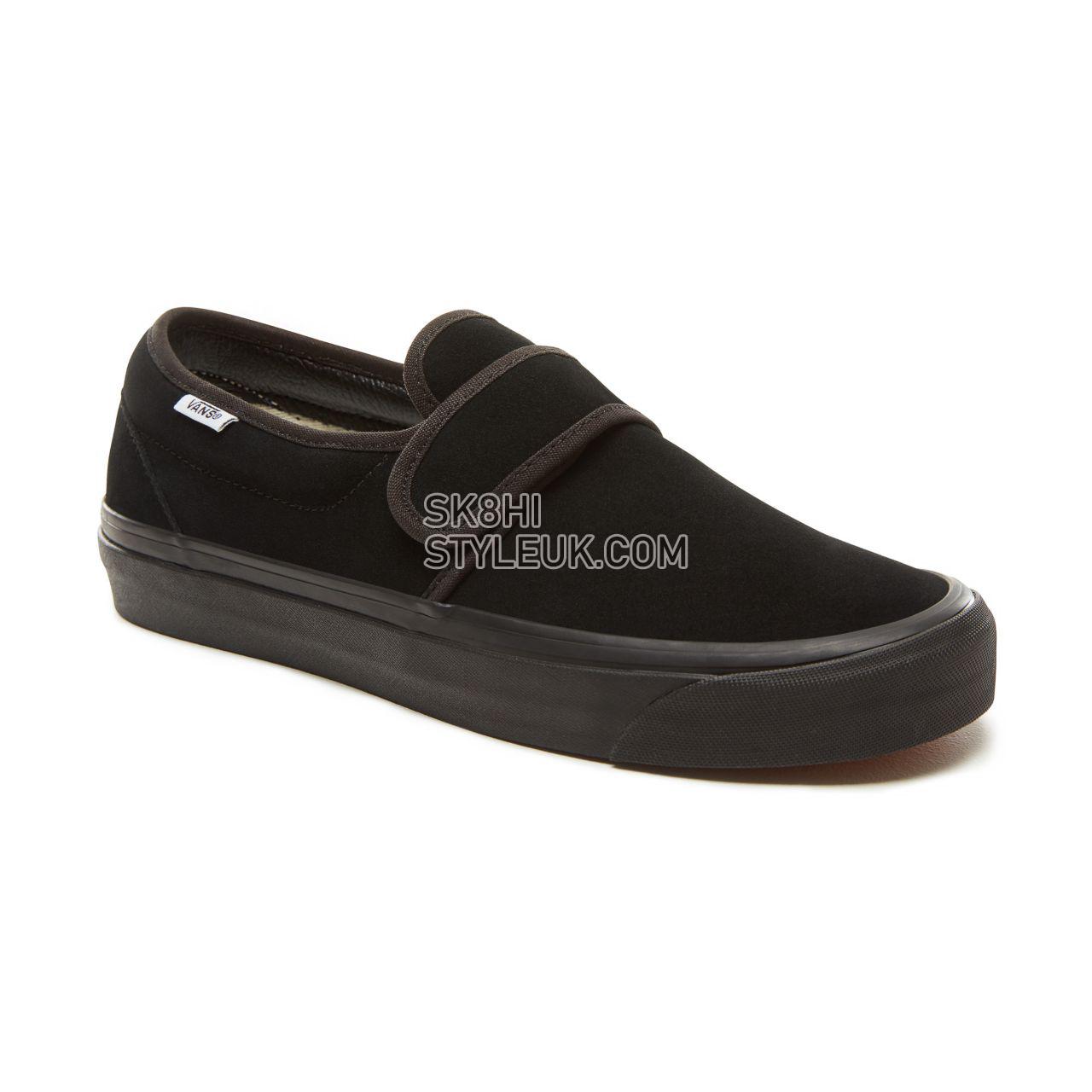 Vans Suede Anaheim Factory Slip-On 47 V Classic Mens Womens - (Anaheim Factory) Og Black/Black VA3MVAUCX Shoes