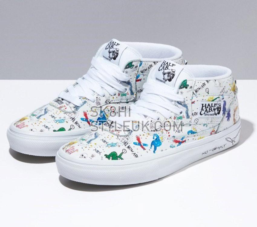 Vans Skate Half Cab Daniel Johnston Mens Womens - White/Multi VN0A5FCDWTM Shoes