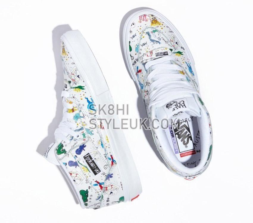 Vans Skate Half Cab Daniel Johnston Mens Womens - White/Multi VN0A5FCDWTM Shoes