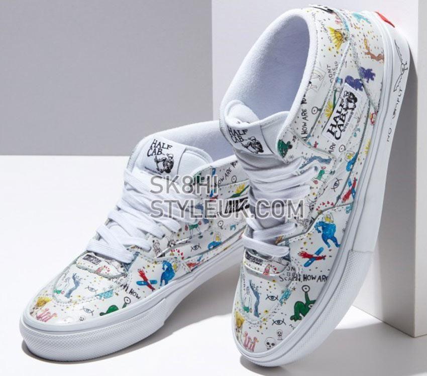 Vans Skate Half Cab Daniel Johnston Mens Womens - White/Multi VN0A5FCDWTM Shoes