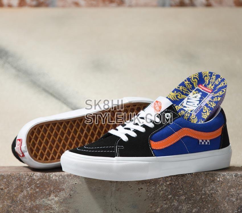 Vans Skate Sk8-Low Mens Womens - Dragon Flame Blue/Orange VN0A5FCFBLQ Shoes