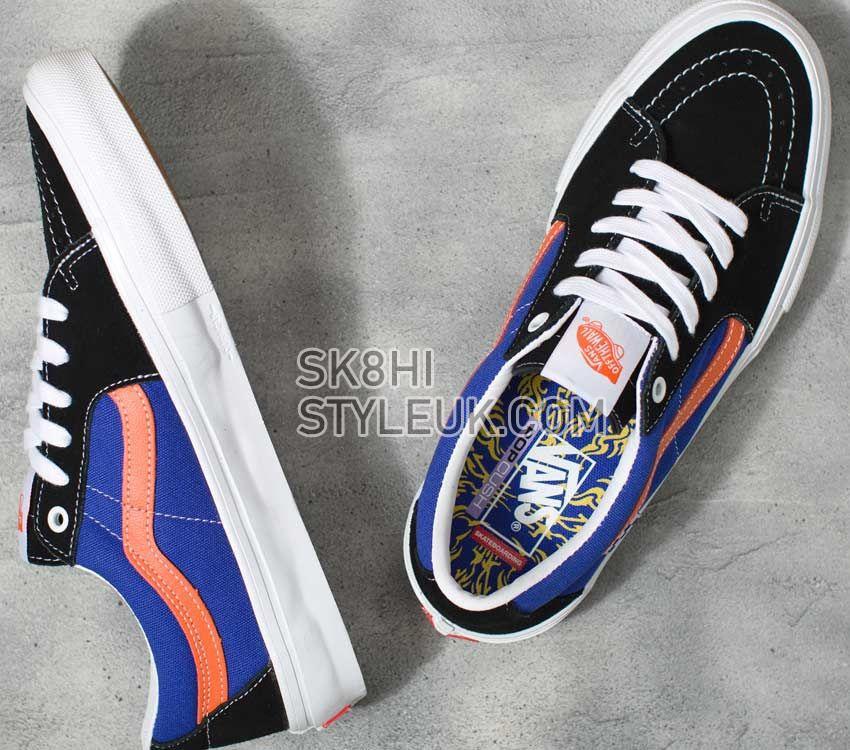 Vans Skate Sk8-Low Mens Womens - Dragon Flame Blue/Orange VN0A5FCFBLQ Shoes