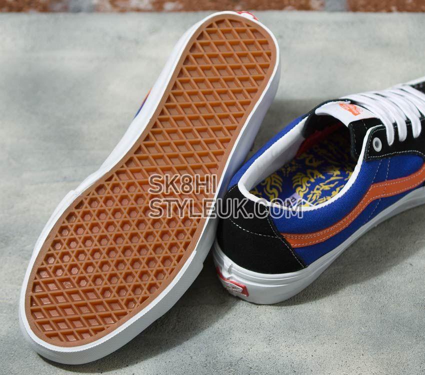 Vans Skate Sk8-Low Mens Womens - Dragon Flame Blue/Orange VN0A5FCFBLQ Shoes