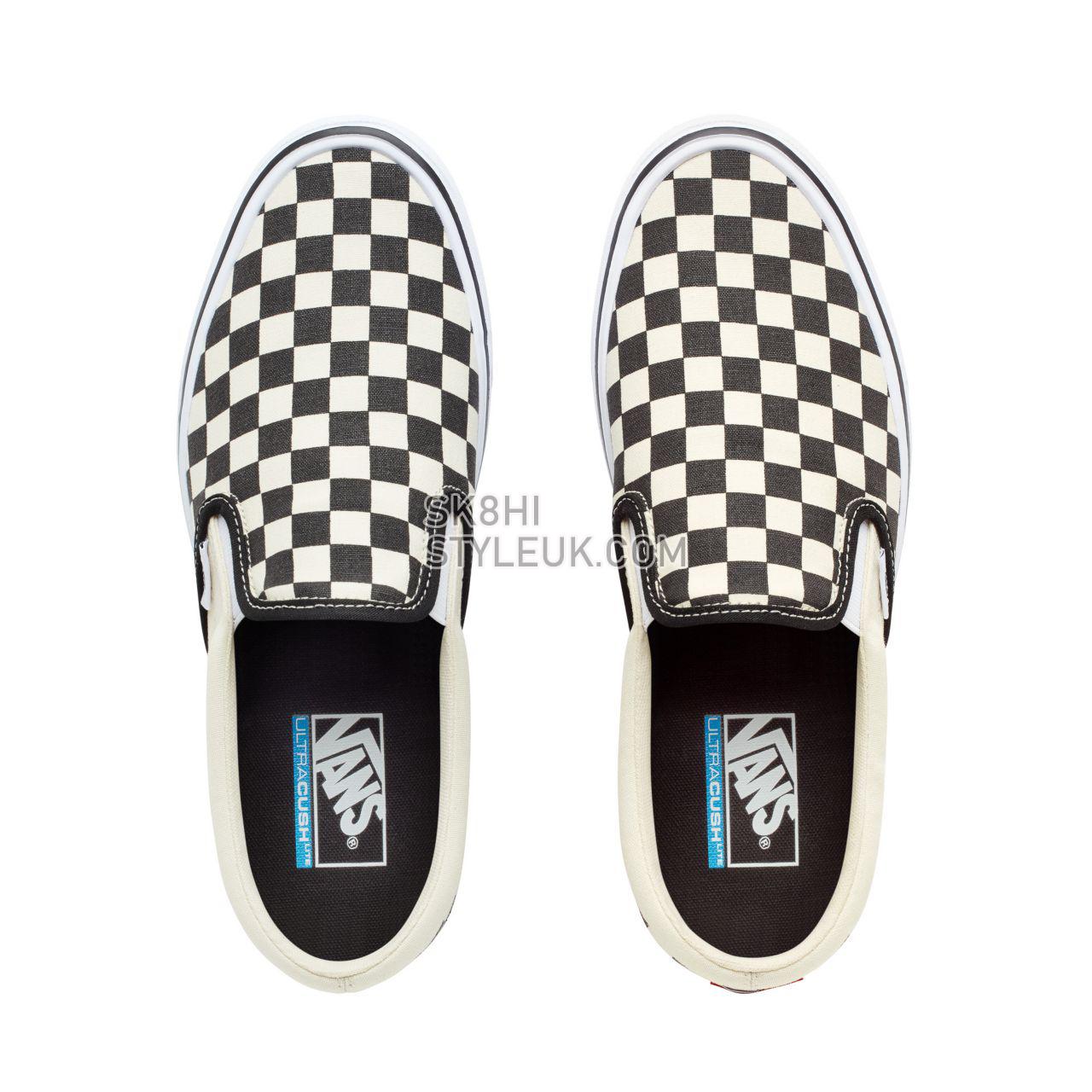 Vans Checkerboard Slip-On Lite Classic Mens Womens - Black-Classic White VA2Z63IB8 Shoes