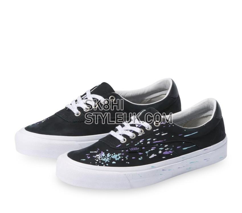 Vans Splatter Embroidery Acer Ni Womens - Black/True White VN0A4UWY8CN Shoes