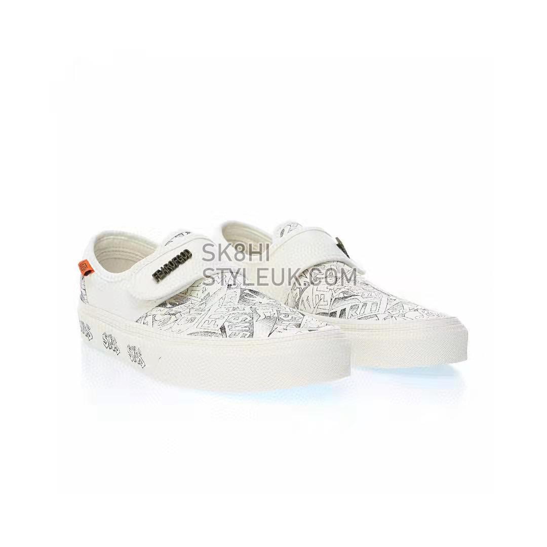 Vans LX x SNS Velcro Slip-on Mens Womens - Marshmallow/Marshmallow VN0A4BV9676-2 Shoes