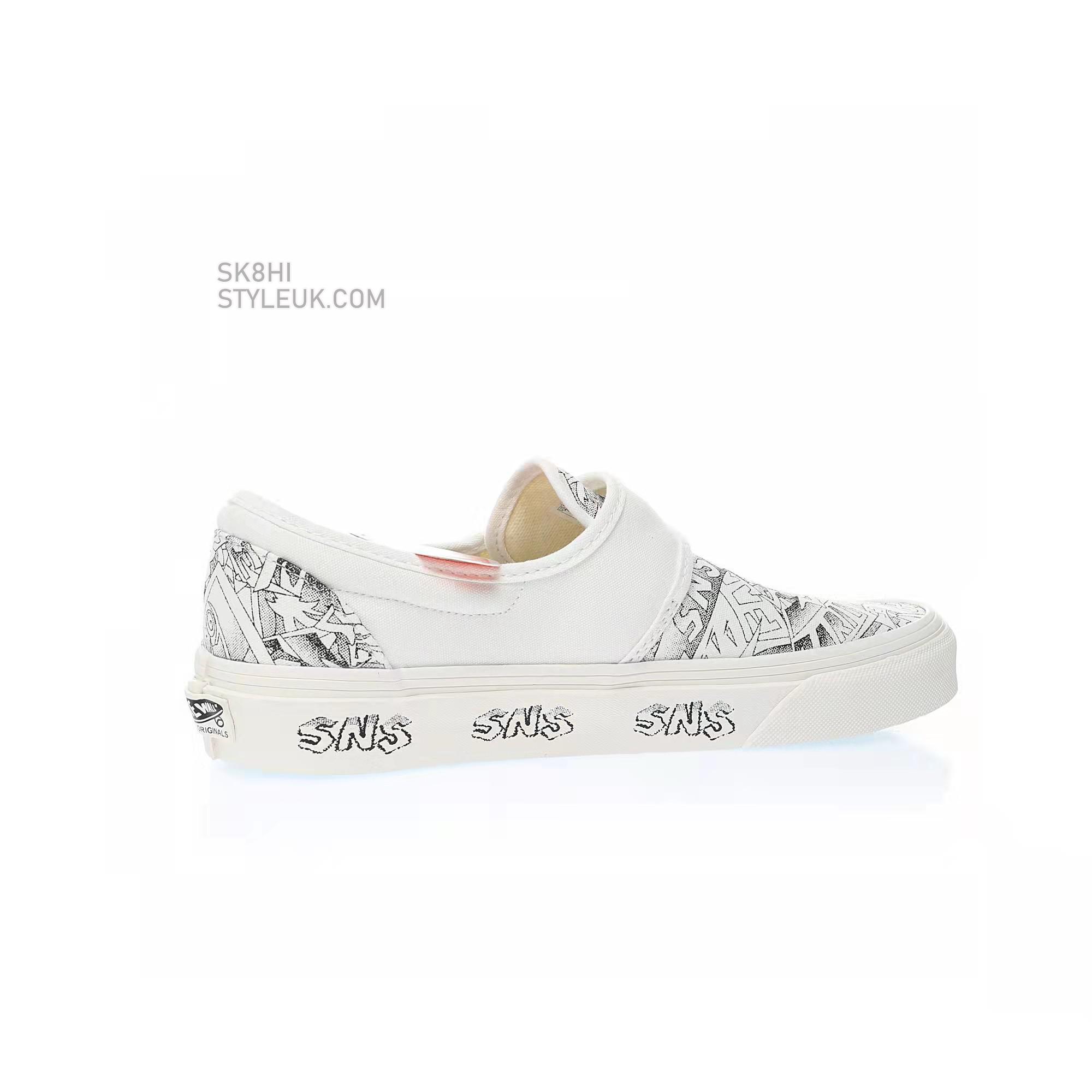 Vans LX x SNS Velcro Slip-on Mens Womens - Marshmallow/Marshmallow VN0A4BV9676-2 Shoes