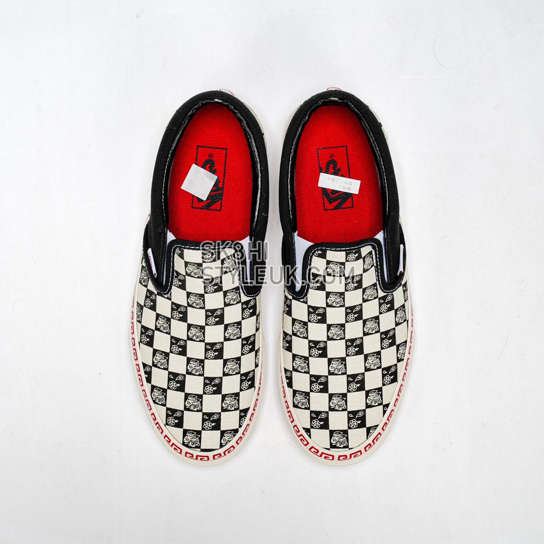 Vans Year Of The Rabbit Slip-On Checkerboard Mens Womens - Black/White VN0A5JLXBMA Shoes