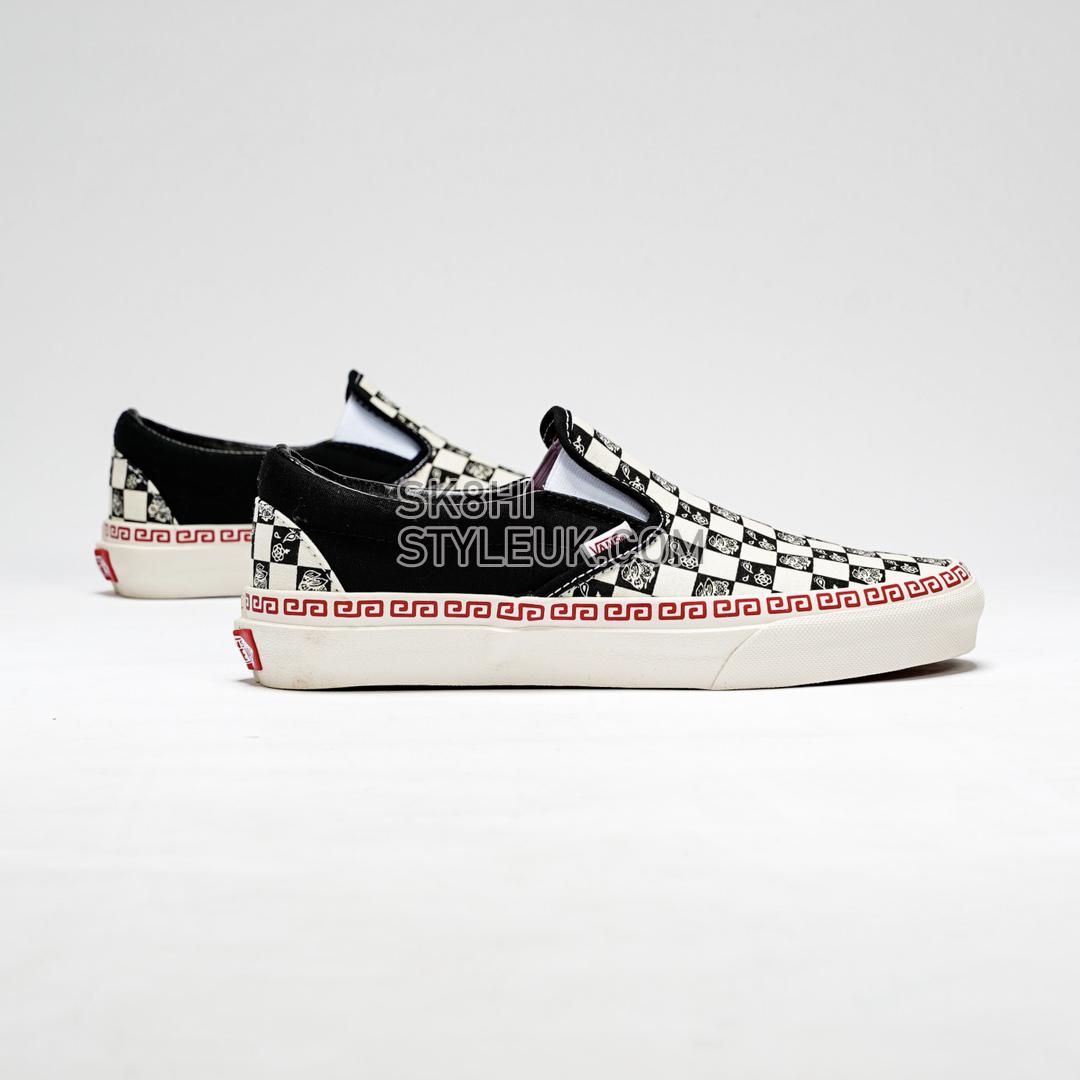 Vans Year Of The Rabbit Slip-On Checkerboard Mens Womens - Black/White VN0A5JLXBMA Shoes