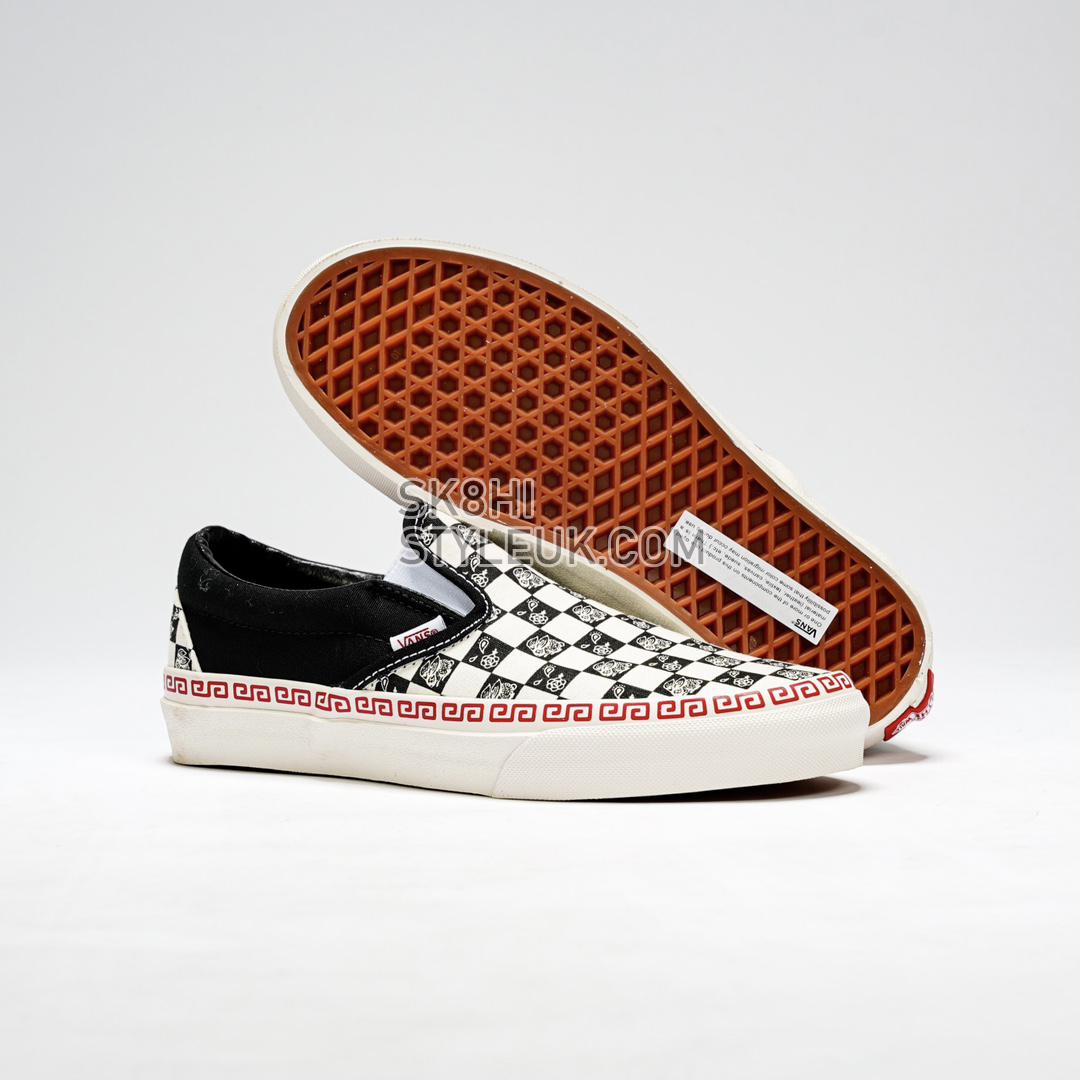 Vans Year Of The Rabbit Slip-On Checkerboard Mens Womens - Black/White VN0A5JLXBMA Shoes