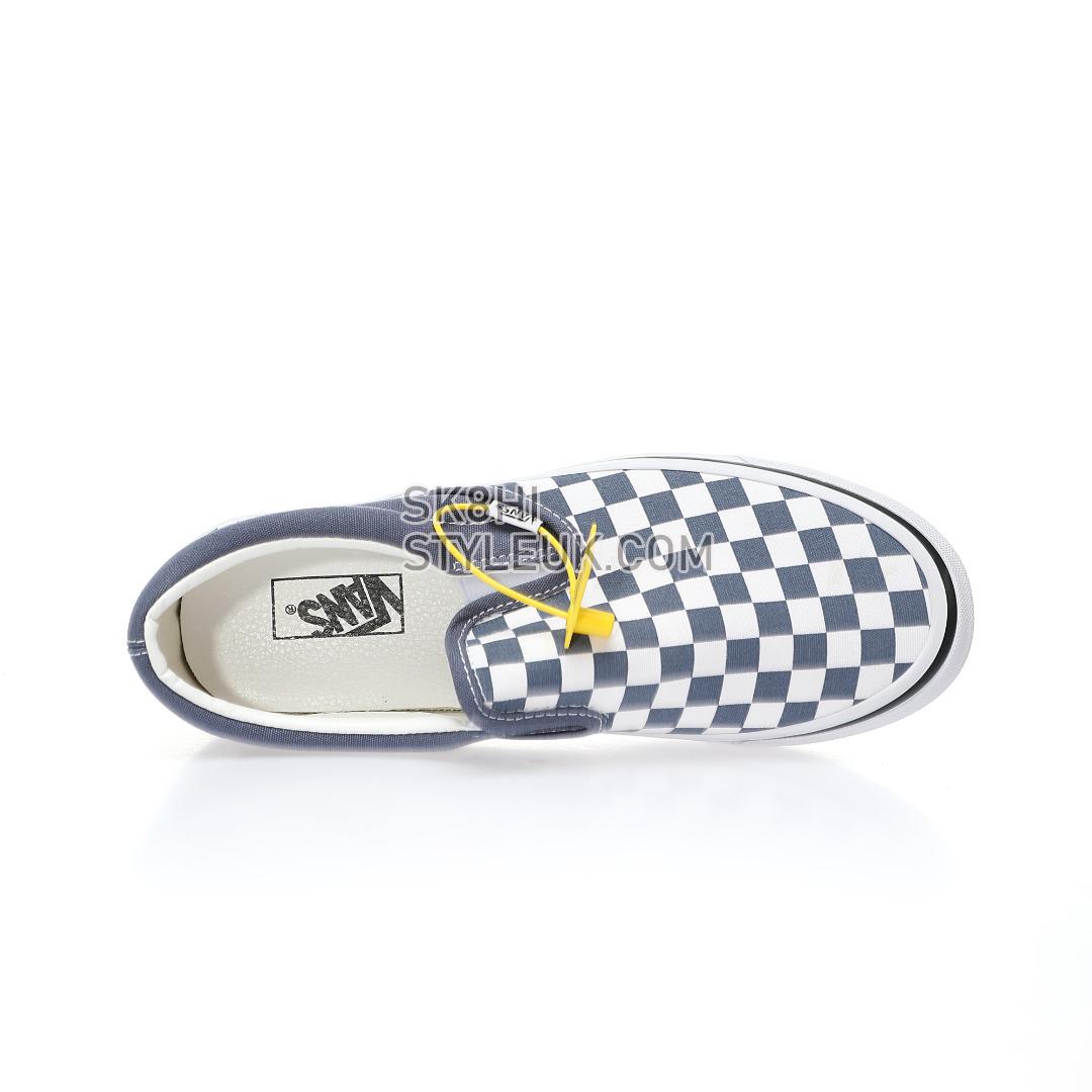 Vans Slip-On Checkerboard Mens Womens - Blue Granite/True White VN0A4U382P8 Shoes