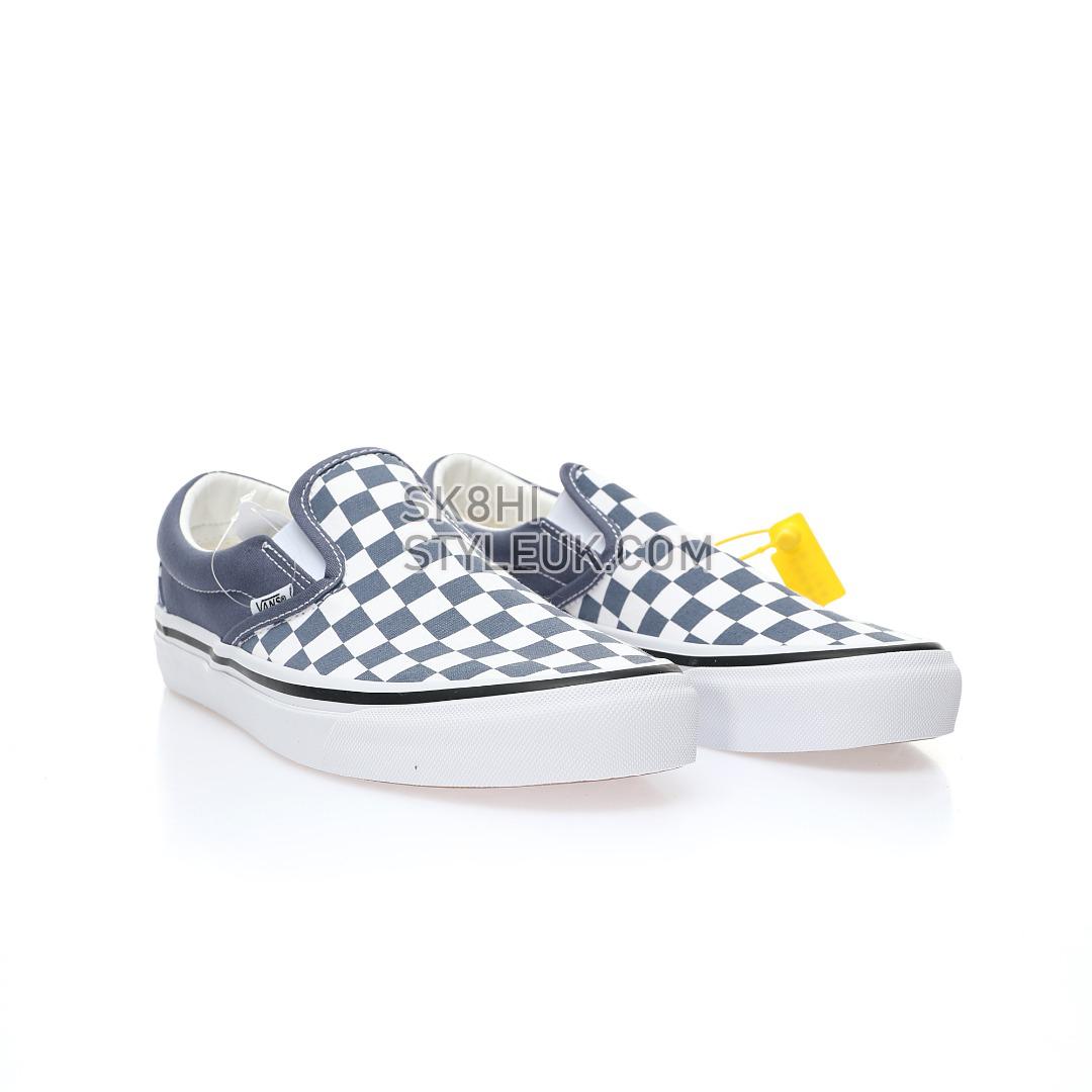 Vans Slip-On Checkerboard Mens Womens - Blue Granite/True White VN0A4U382P8 Shoes