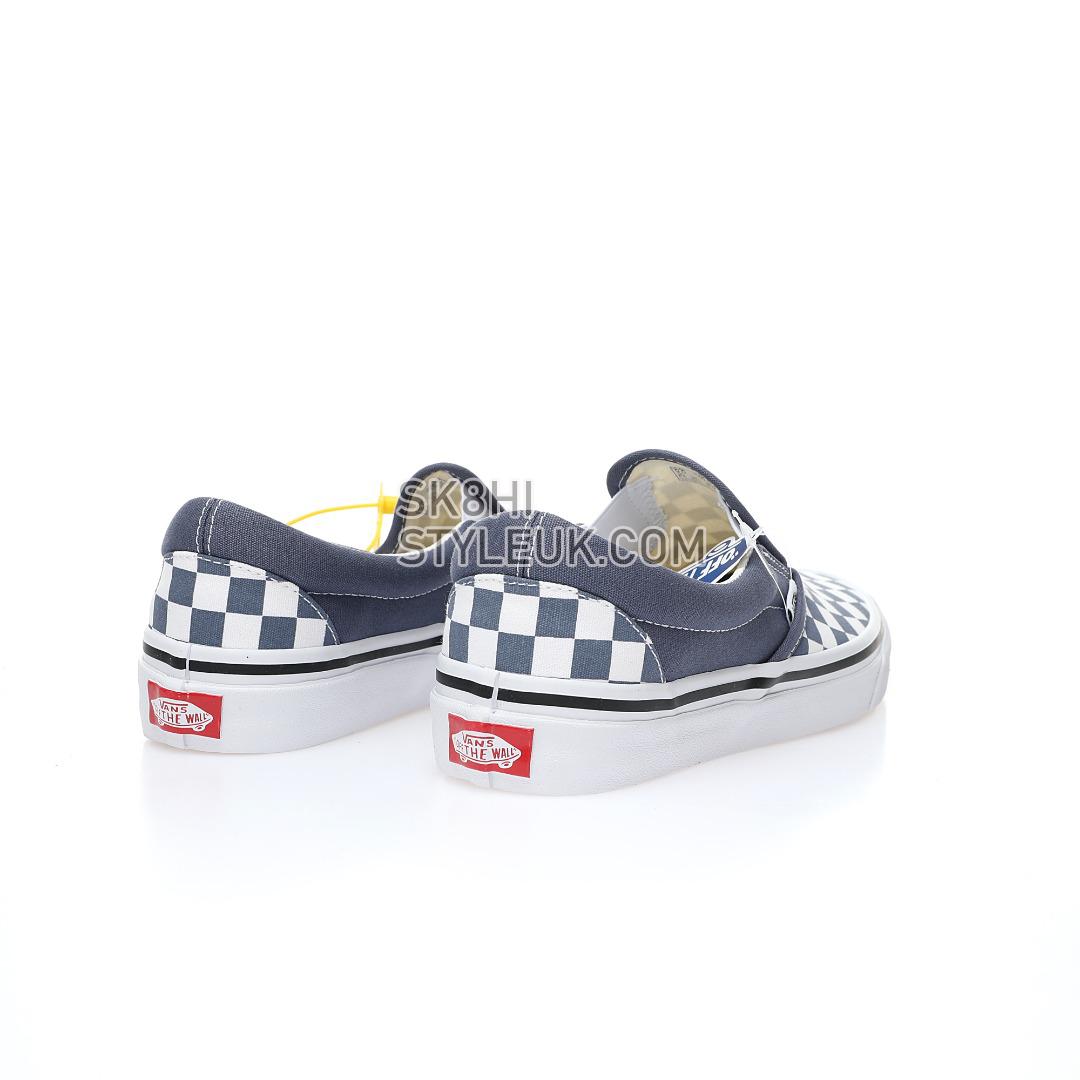 Vans Slip-On Checkerboard Mens Womens - Blue Granite/True White VN0A4U382P8 Shoes