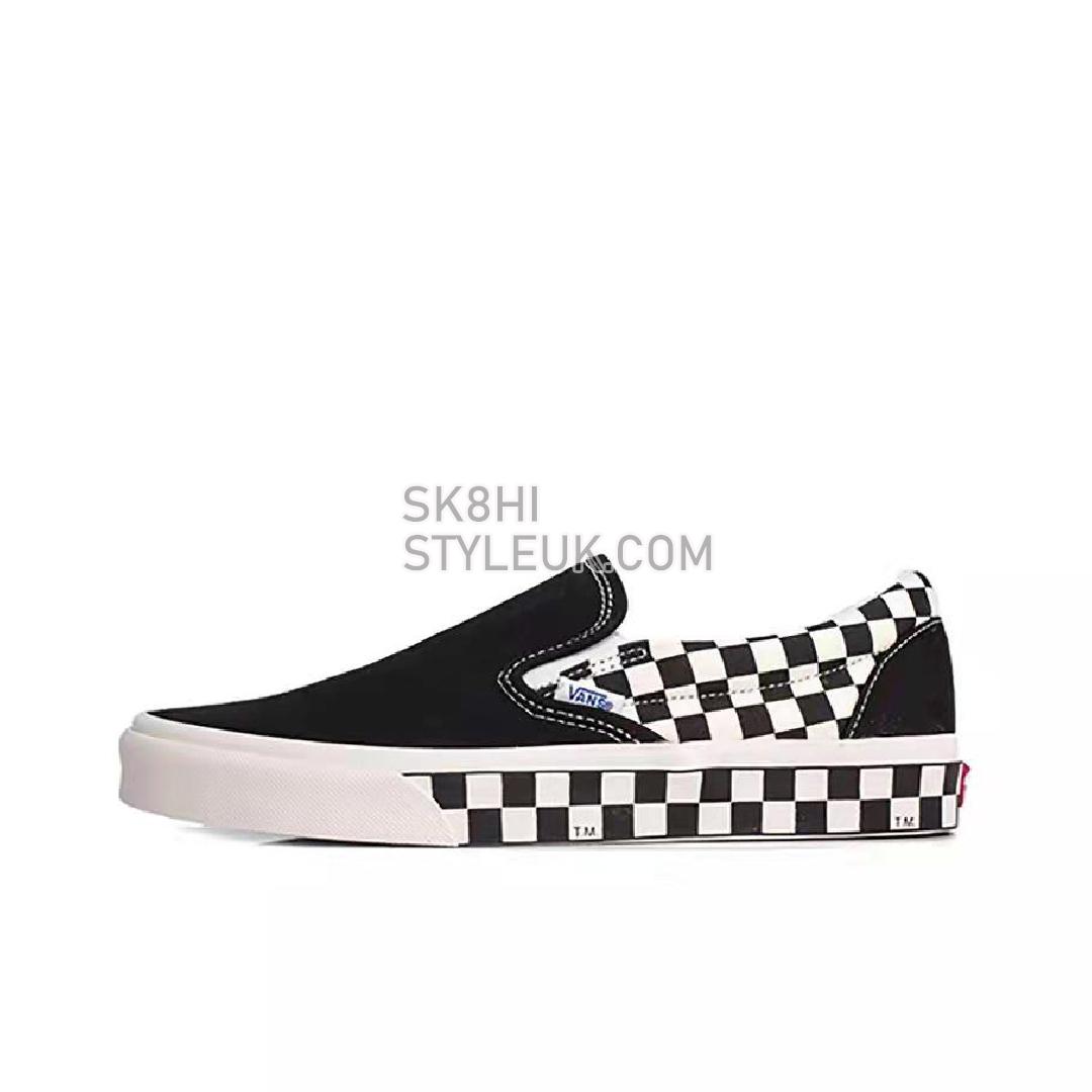 Vans Slip-On Sidewall Checkerboard Mens Womens - Black/White VN0A38F7RA9 Shoes