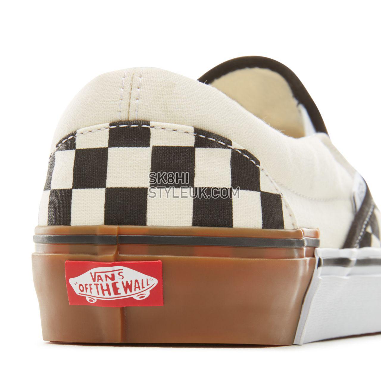 Vans Gum Block Classic Slip-On Classic Mens Womens - (Gum Block) Checkerboard VA38F7U58 Shoes