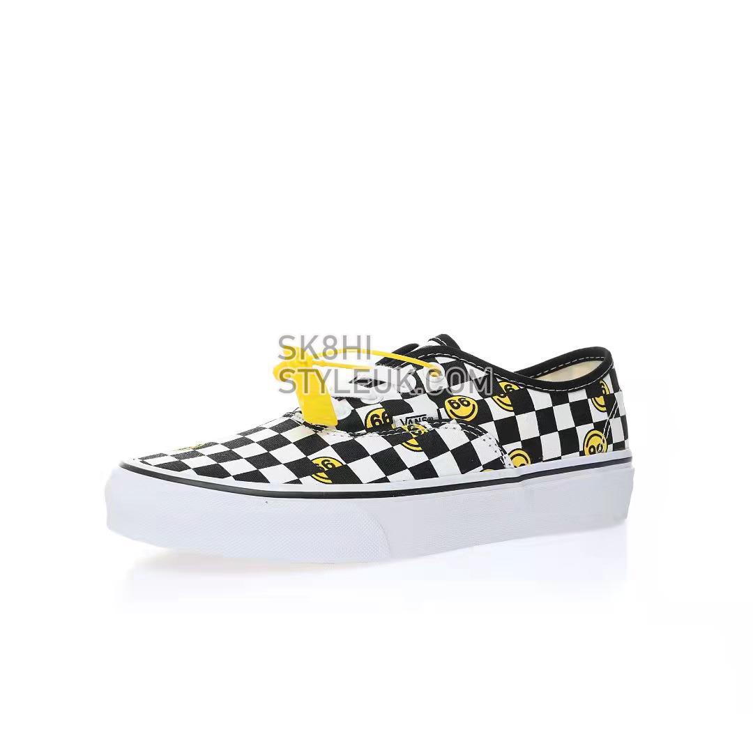 Vans Wallpaper Authentic Smiley Checkerboard Mens Womens - Black/White VN000EE3BP9 Shoes