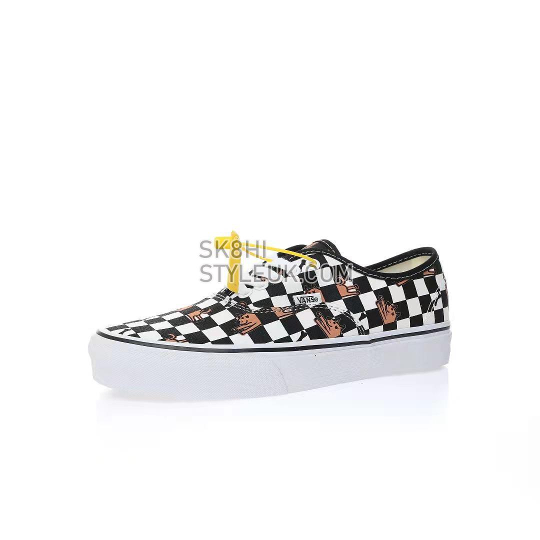 Vans Wallpaper Authentic Checkerboard Mens Womens - Black/White VN0A5KS9BP6 Shoes