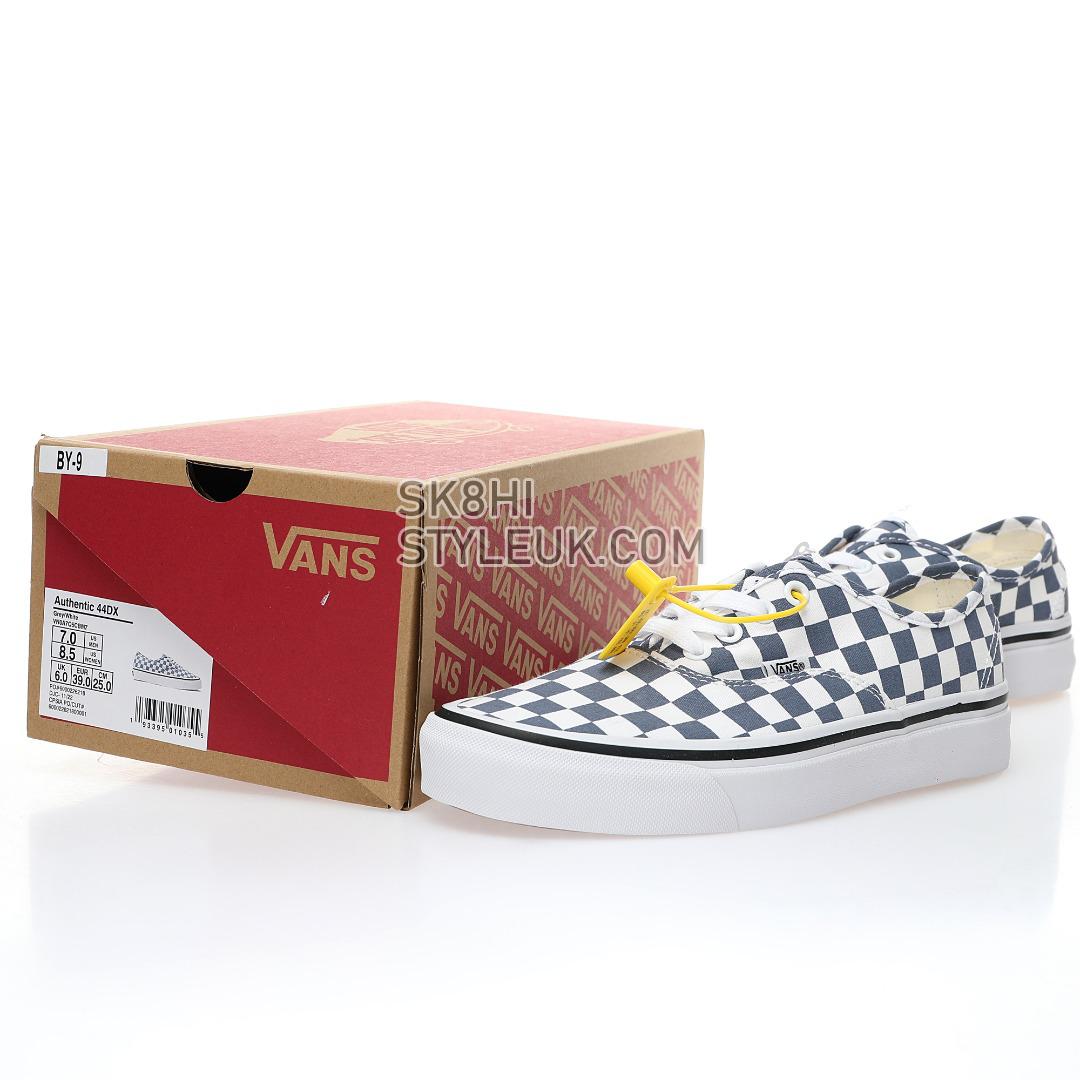 Vans Authentic 44 DX Anaheim Factory Checkerboard Mens Womens - Blue/White VN0A7Q5CBM7-1 Shoes