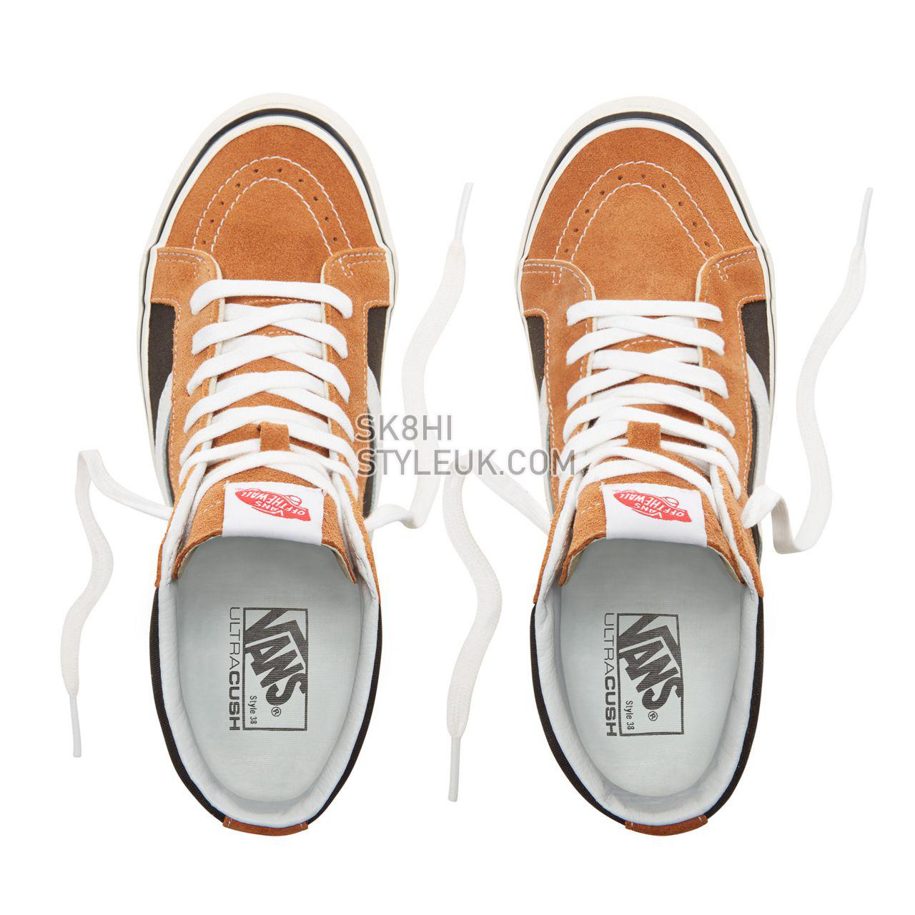 Vans Anaheim Factory Sk8-Hi 38 Dx Classic Mens Womens - (Anaheim Factory) Og Hart Brown/Og Black VN0A38GFUQ2 Shoes