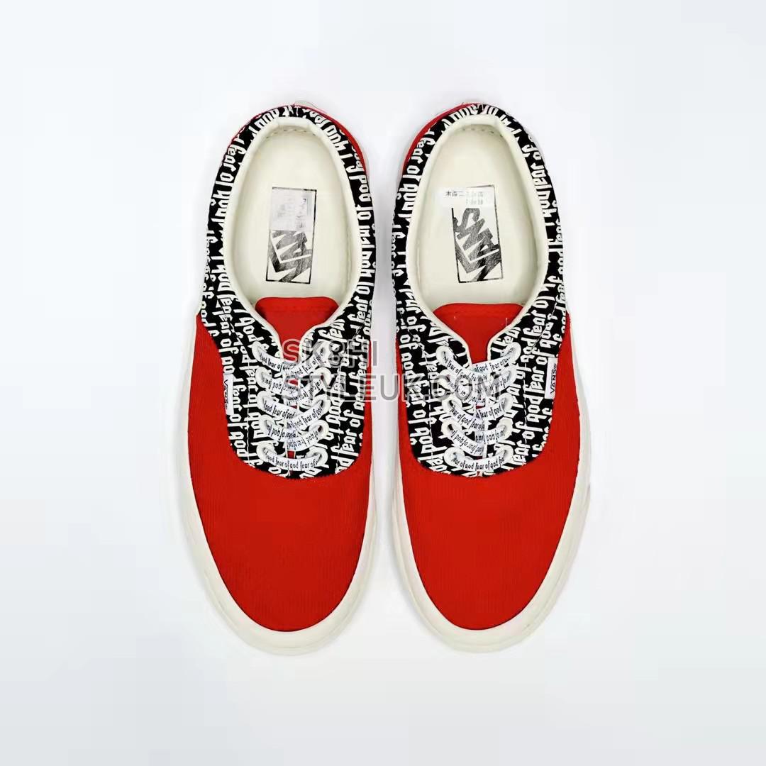 Fear of God x Vans Era 95 DX Mens Womens - Collection 2 Red/Corduroy/Print VN0A3MQ5PZQ Shoes