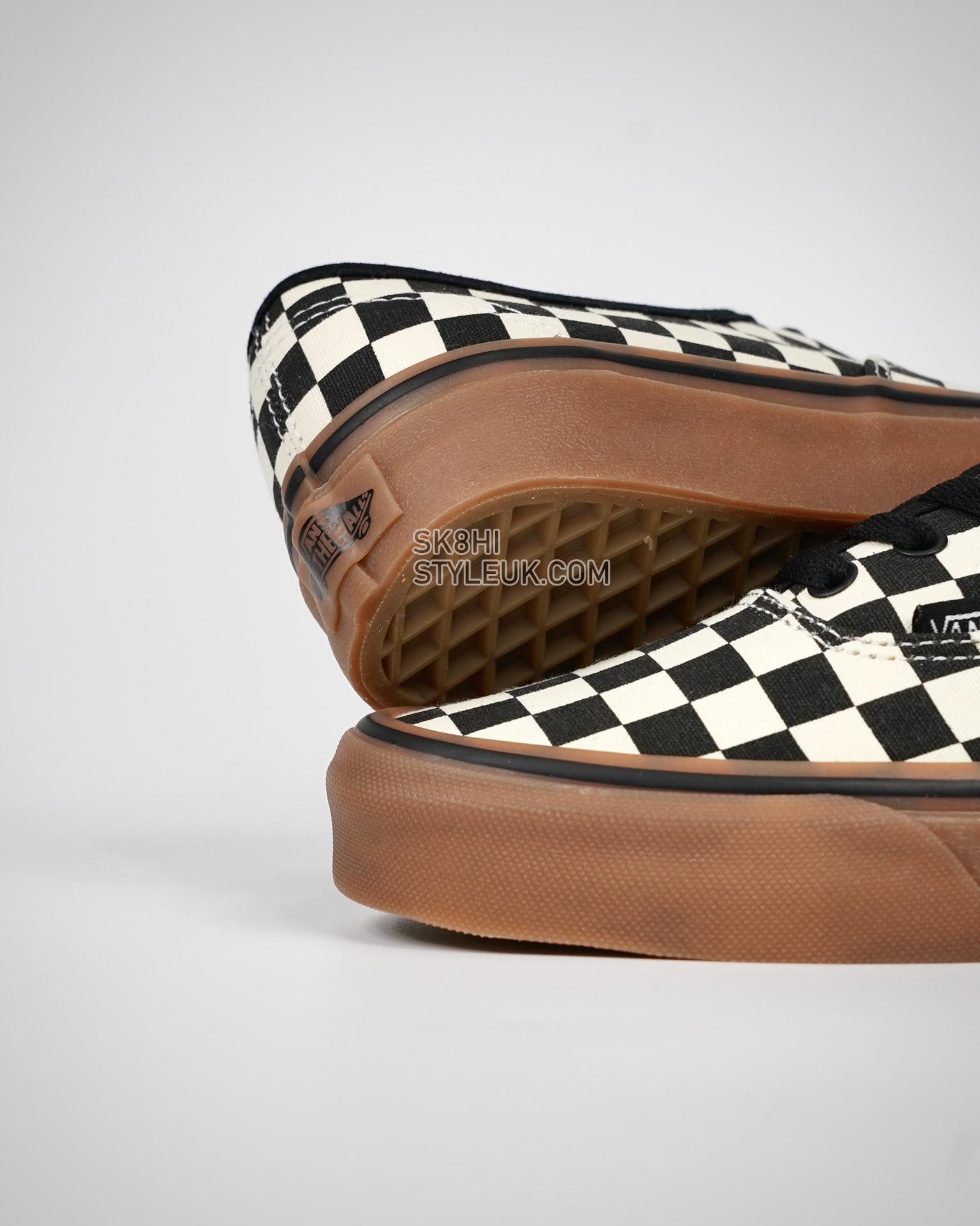 Vans Authentic Checkerboard Mens Womens - Black/White/Gum VN0004MKIBB Shoes