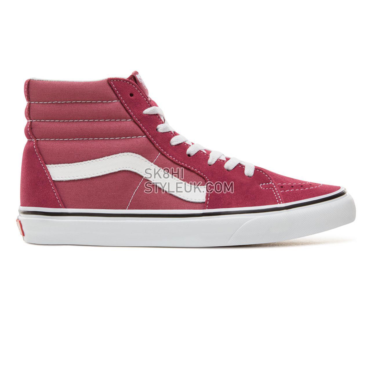 Vans Color Theory Sk8-Hi Classic (Unisex) Mens Womens - Dry Rose/True White VA38GEU64 Shoes