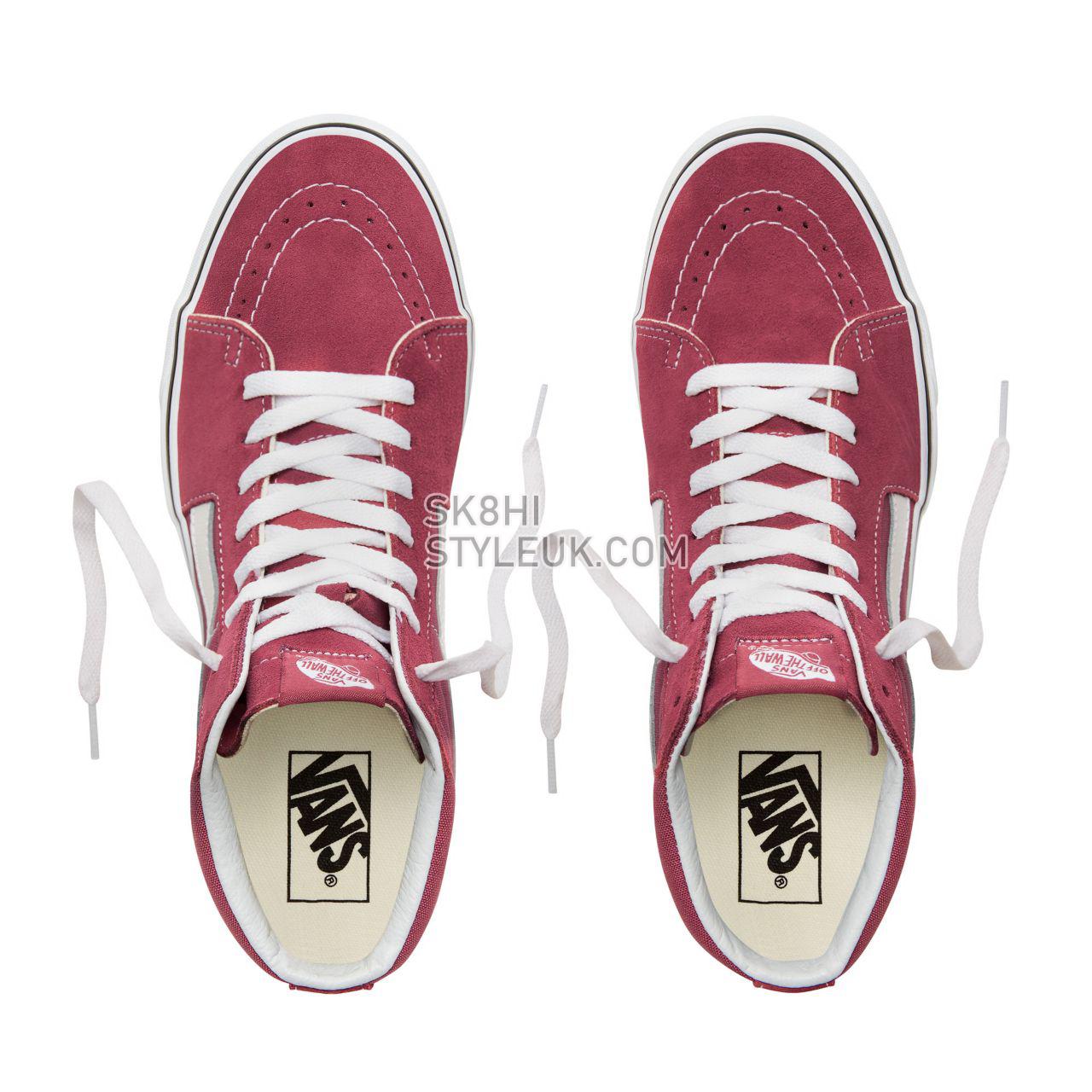 Vans Color Theory Sk8-Hi Classic (Unisex) Mens Womens - Dry Rose/True White VA38GEU64 Shoes