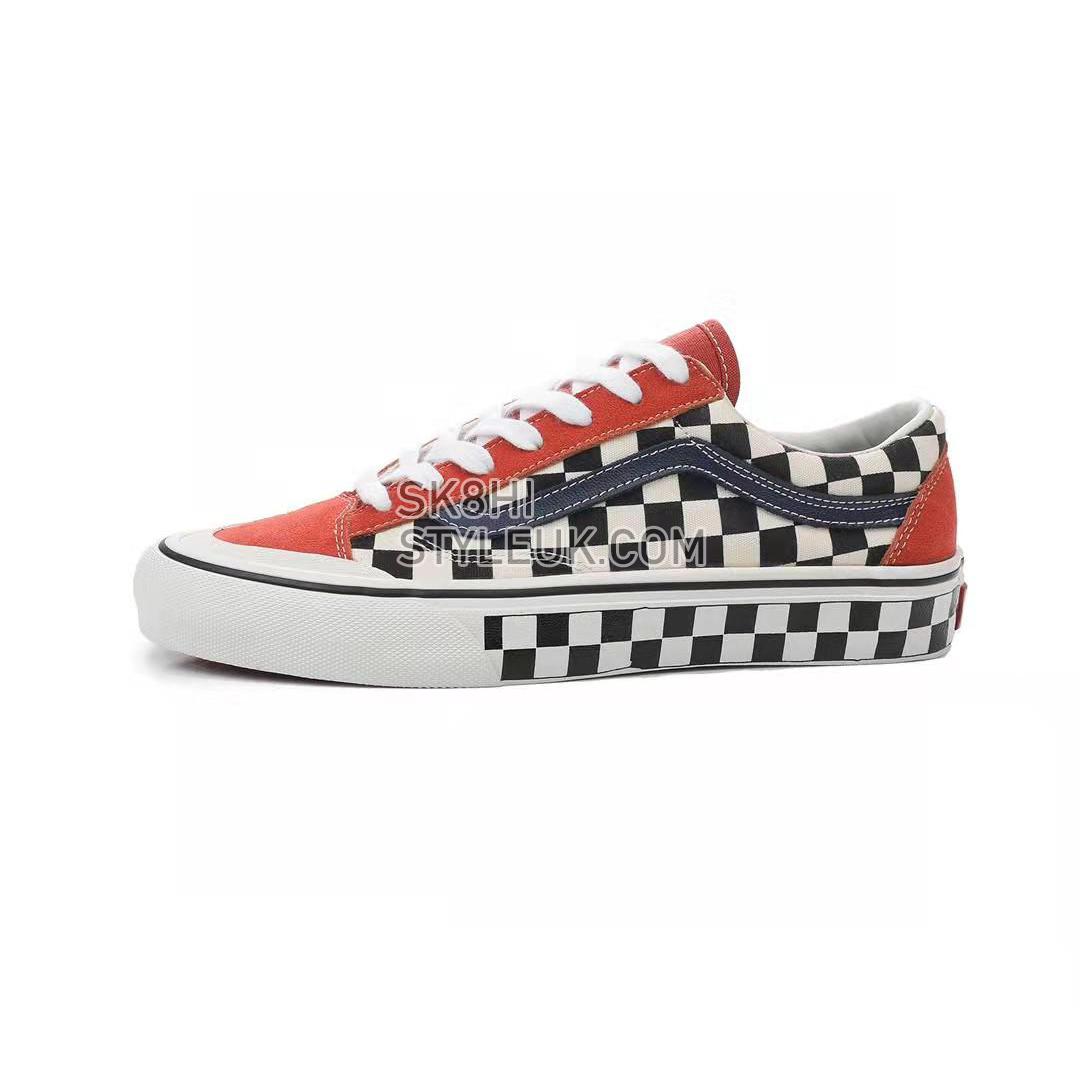 Vans Style 36 Sf Two Tone Salt Wash Checkerboard Mens Womens - Burnt Brick/Marshmallow VN0A3ZCJXMV-1 Shoes