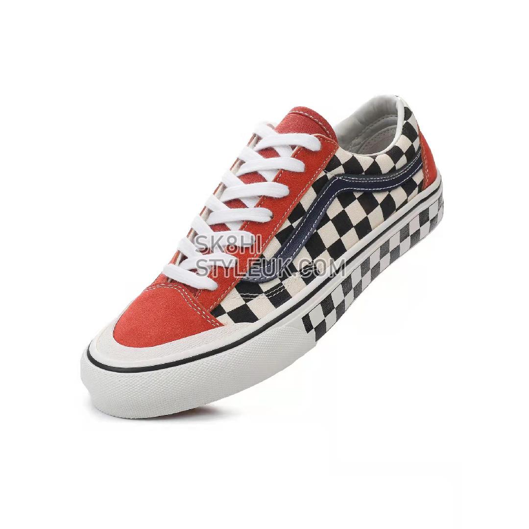 Vans Style 36 Sf Two Tone Salt Wash Checkerboard Mens Womens - Burnt Brick/Marshmallow VN0A3ZCJXMV-1 Shoes