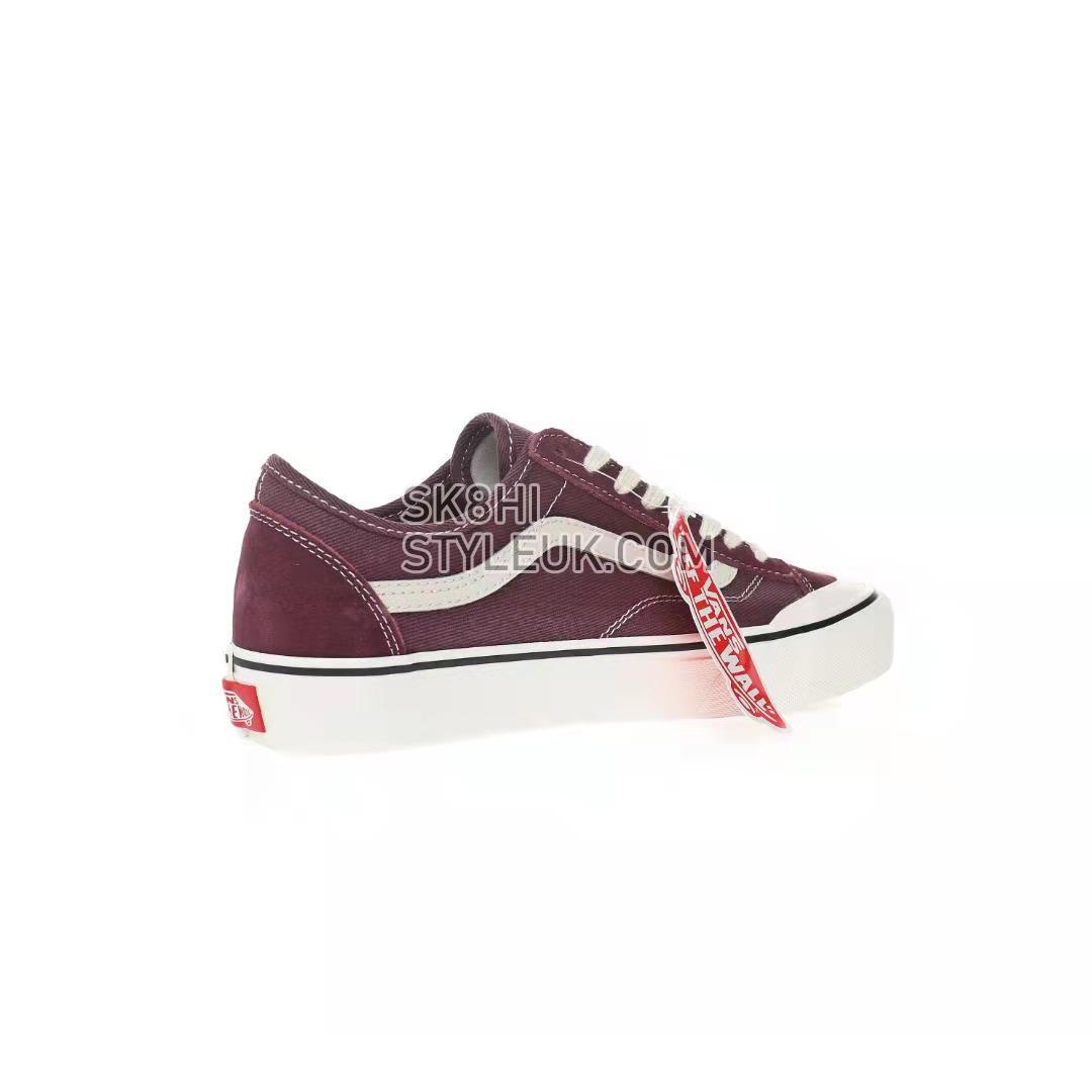 Vans Style 136 Decon VR3 Mens Womens - Burgundy/White VN0A4BX9BRG Shoes