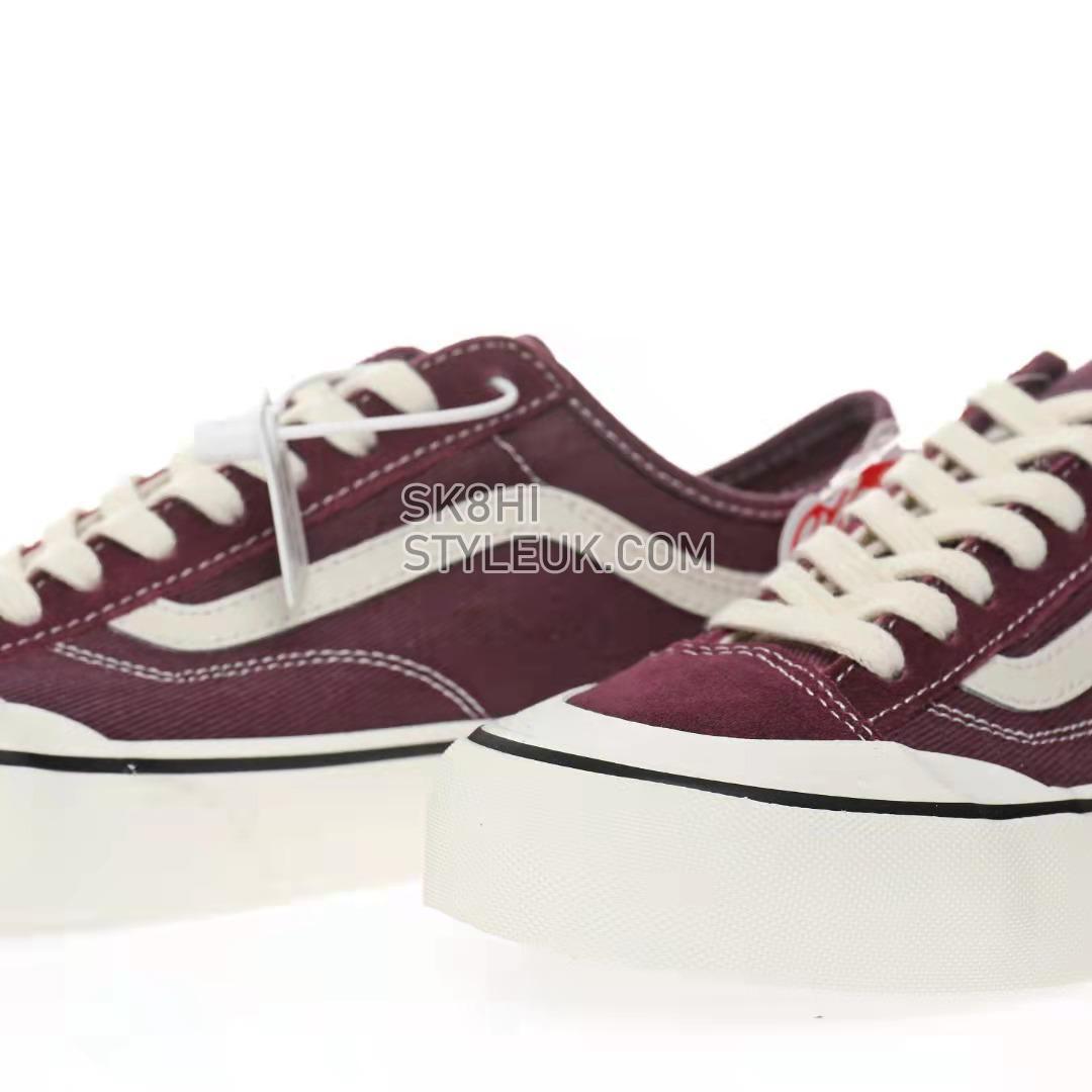 Vans Style 136 Decon VR3 Mens Womens - Burgundy/White VN0A4BX9BRG Shoes