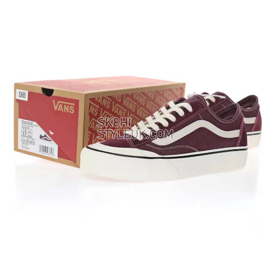 Vans Style 136 Decon VR3 Mens Womens - Burgundy/White VN0A4BX9BRG Shoes