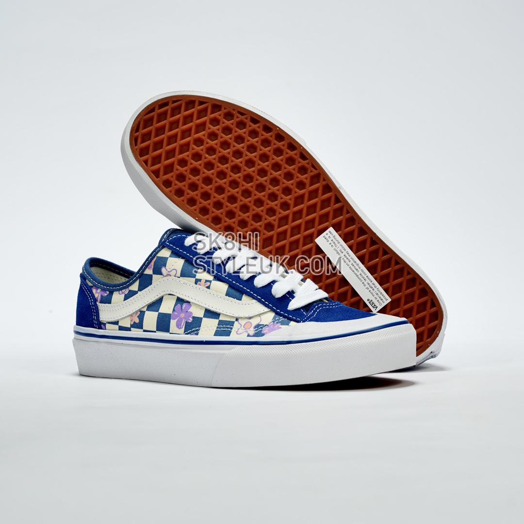 Vans Wallpaper Style 36 Decon SF Checkered Floral Mens Womens - Blue/White VN0A5KS9CCG-1 Shoes