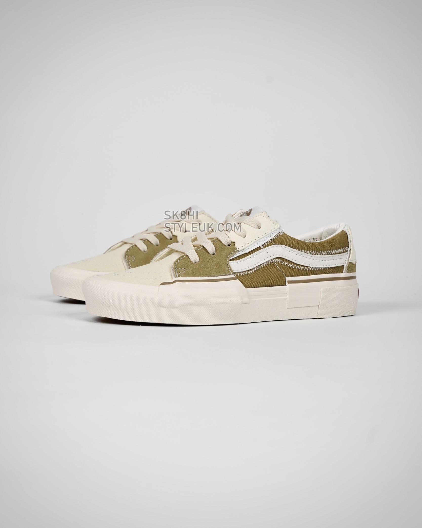 Vans Sk8-Low Reconstruct Mens Womens - Baige/White VN0009QSCNI Shoes