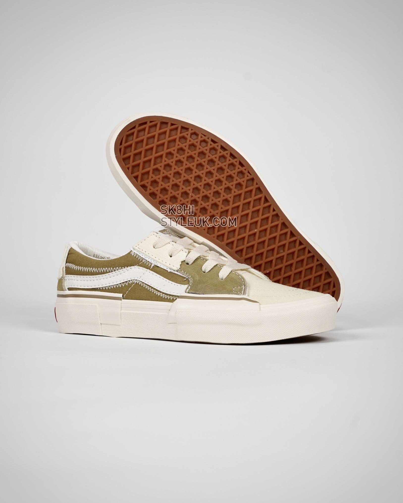 Vans Sk8-Low Reconstruct Mens Womens - Baige/White VN0009QSCNI Shoes