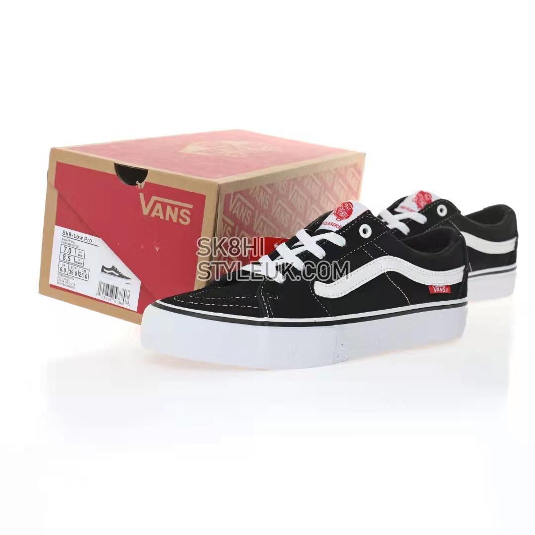 Vans Sk8-Low Pro Mens Womens - Black/White VN0A4U3EY28 Shoes