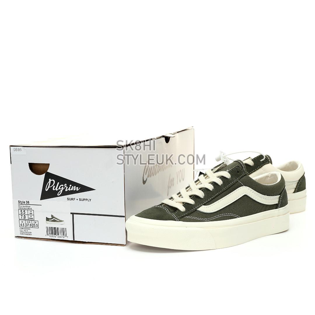 Pilgrim Surf + Supply x Vans Vault OG Style 36 LX Mens Womens - Olive/Green/White VN0A3AUURY6 Shoes