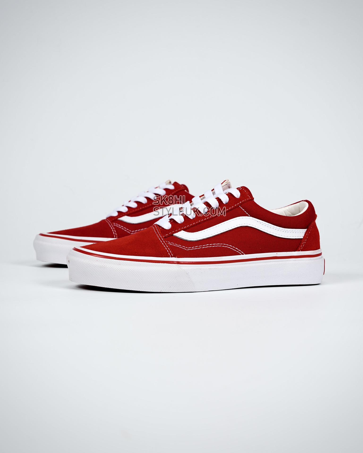 Vans Old Skool Mens Womens - Brick Red/True White VN000VOKDIC Shoes