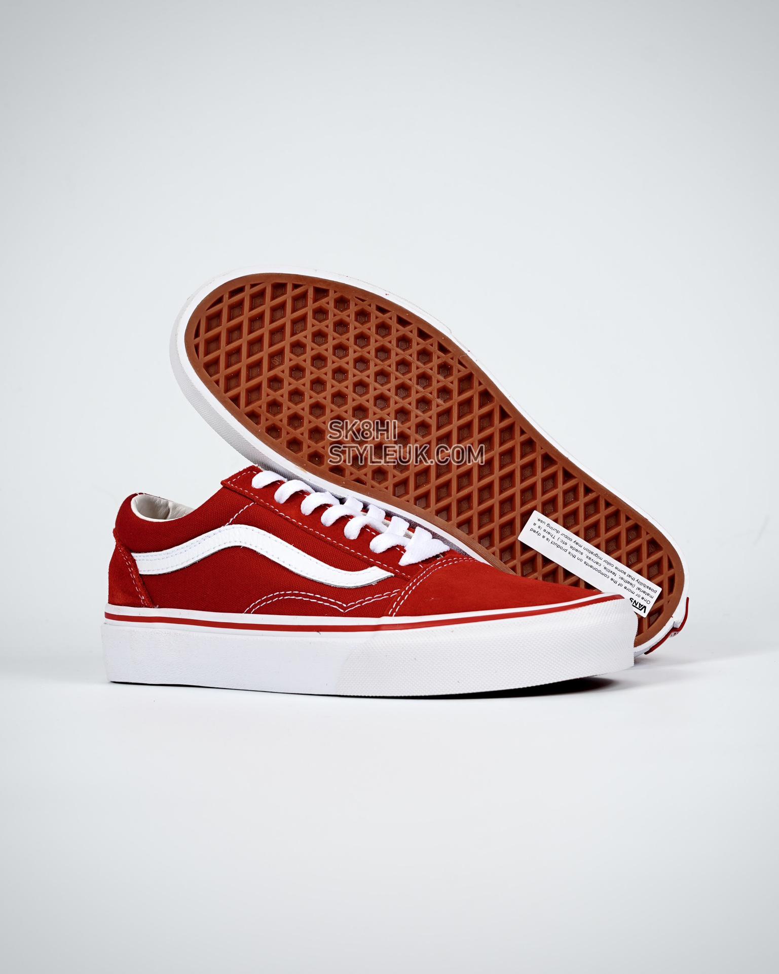 Vans Old Skool Mens Womens - Brick Red/True White VN000VOKDIC Shoes