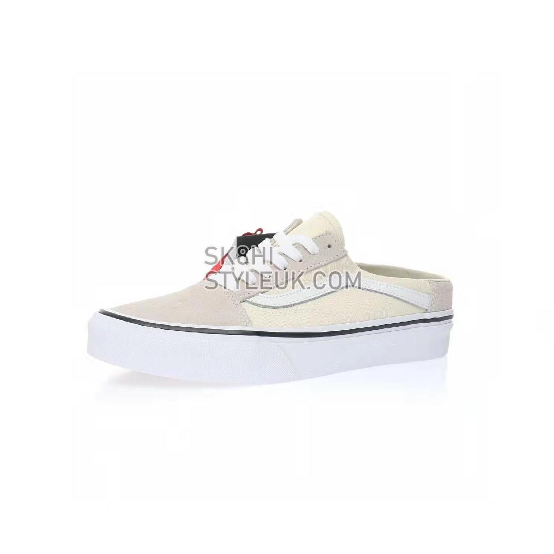 Vans Old Skool Mule Mens Womens - Classic White/True White VN0A3MUSFRL Shoes