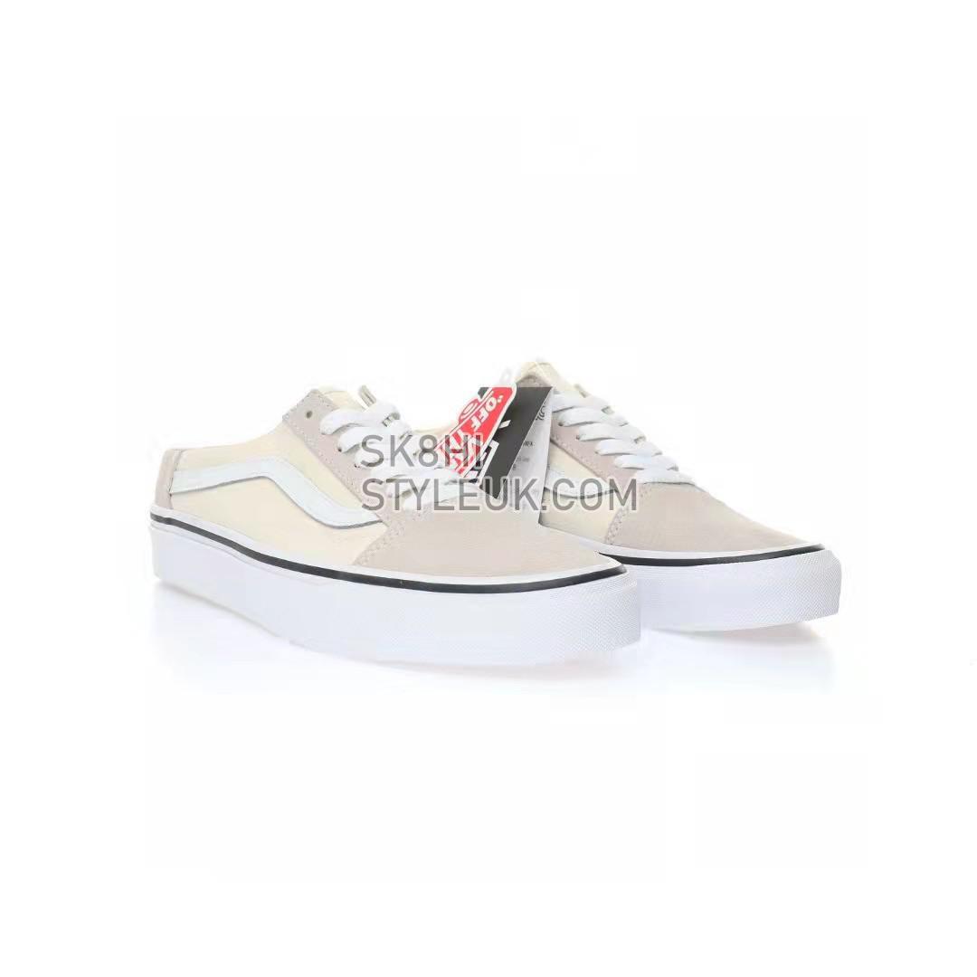 Vans Old Skool Mule Mens Womens - Classic White/True White VN0A3MUSFRL Shoes