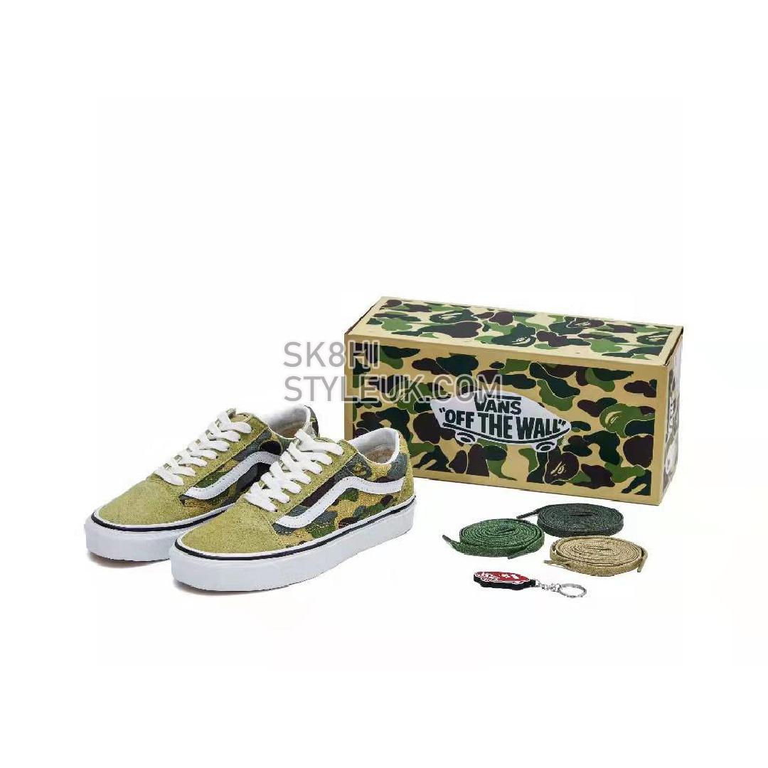 BAPE x Vans Old Skool 36 DX Mens Womens - Abc Camo/Green VN0A54F37BE Shoes