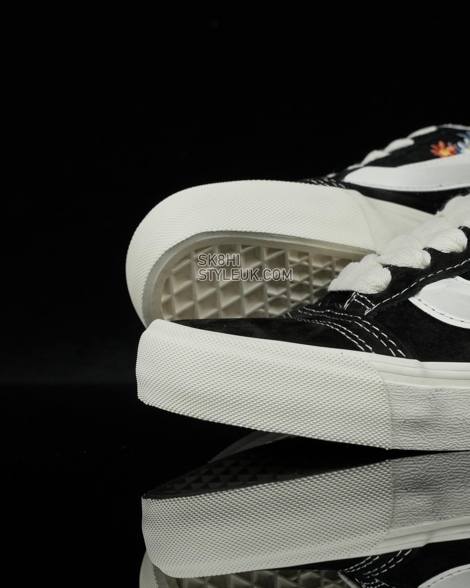 Vans Knu Skool Flower Mens Womens - Black/White VN0009QC6BT-1 Shoes